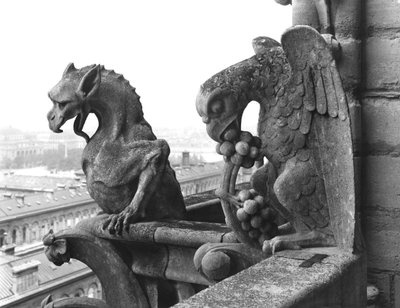 Gargoyles from the Balustrade of the Grande Galerie of the West Facade, Replica of a 12th Century Original by Eugene Emmanuel Viollet le Duc