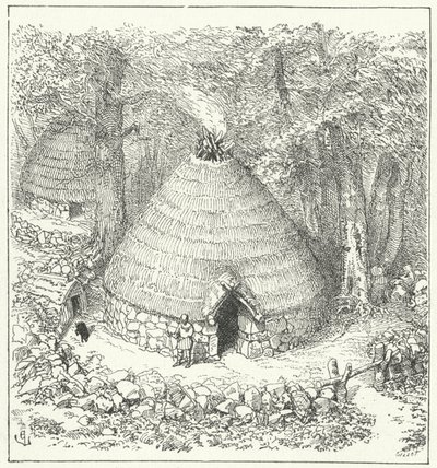 Ancient Pelasgian hut by Eugene Emmanuel after Viollet le Duc