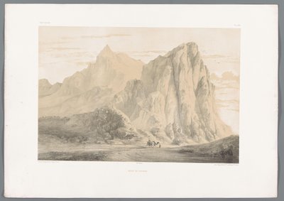 Mount Behistun in Iran (Persian Landscapes, Perse Moderne) by Eugene Flandin