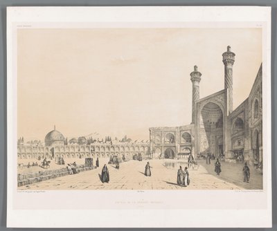 Entrance of the Friday Mosque of Isfahan by Eugene Flandin
