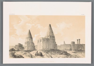 Tombs in Qom by Eugene Flandin