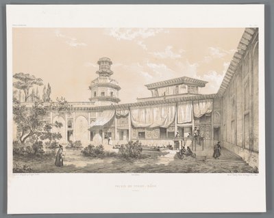 Palace Char Bagh in Isfahan by Eugene Flandin