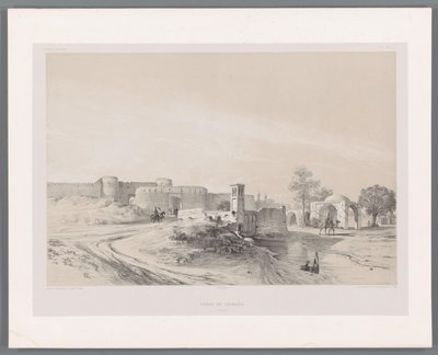 Shemran Gate in Tehran (Persian Landscapes, Modern Persia) by Eugene Flandin