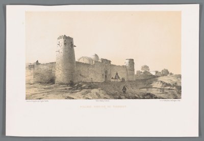 Fortified Village Taghrud by Eugene Flandin