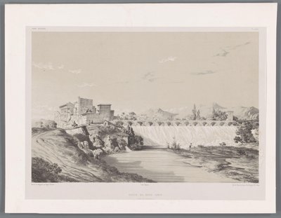 Waterfall of Band Amir on the Plain of Persepolis (Persian Landscapes) by Eugene Flandin