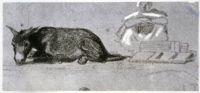 Donkey in the Sahel by Eugène Fromentin