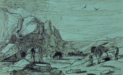 Halt in the Desert by Eugène Fromentin