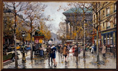 View of the Boulevard des Italians in Paris by Eugene Galien Laloue