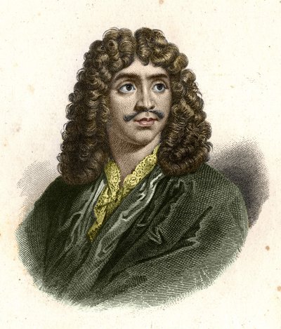 Jean Baptiste Poquelin dit Molière (1622 - 1673) engraved by Giraut by Eugene Giraud