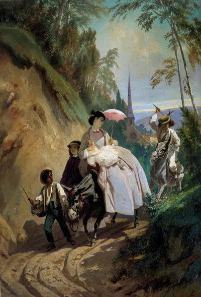 Walk a Donkey to Montmorency by Eugene Giraud