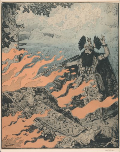 Poster for Die Walküre by Richard Wagner by Eugene Grasset