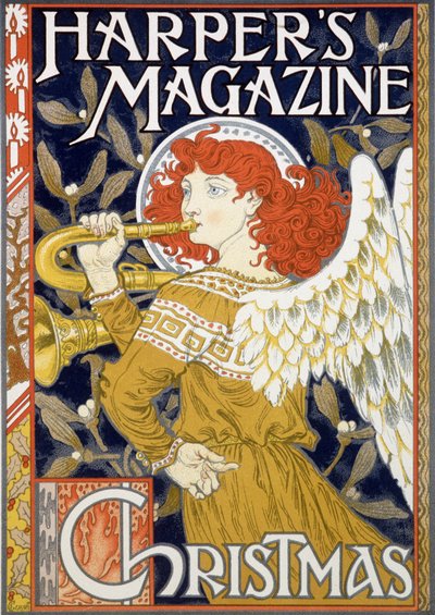 Angel Sounding the Trumpet - American Christmas Poster for 