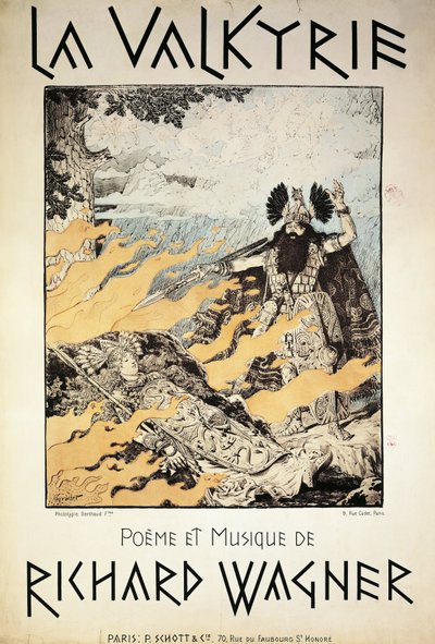Poster of The Valkyrie by Richard Wagner by Eugene Grasset