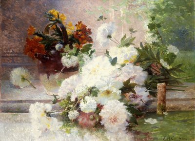 A Still Life with Autumn Flowers by Eugene Henri Cauchois
