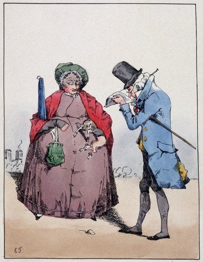 Couple of bourgeois, Jardin du Luxembourg - in "Souvenirs d
