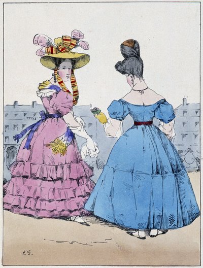 Two elegant women, boulevard de l
