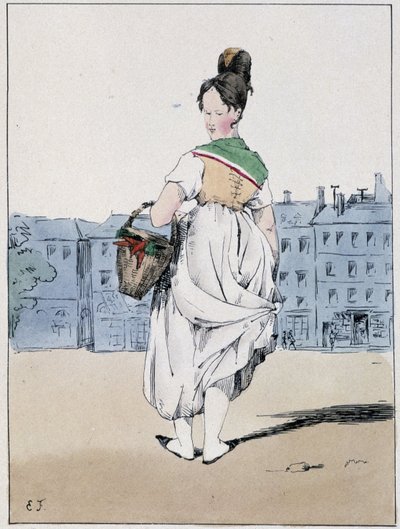Woman Carrying a Basket, Boulevard de l