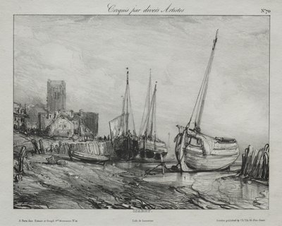 Fishing Boats along the Beach by Eugene Isabey