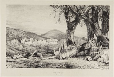 Gorge of Royat, Auvergne by Eugene Isabey