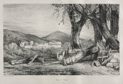 Picturesque and Romantic Journeys in Old France: Auvergne vol. II, Gorge of Royat, Plate 79, 1830 by Eugene Isabey