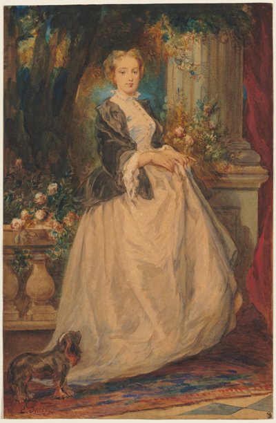 Portrait of Madame Thomas (née Camille Boucher) by Eugene Isabey