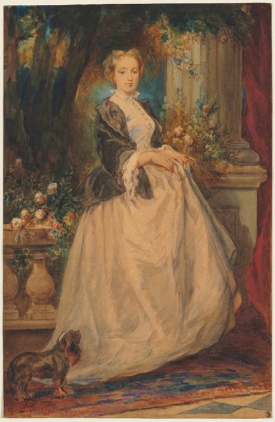 Portrait of Madame Thomas née Camille Boucher by Eugene Isabey