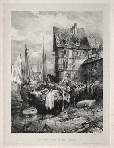 Six Marines: Interior of a Port by Eugene Isabey