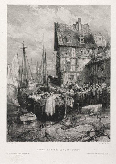 Six Marines: Interior of a Port by Eugene Isabey