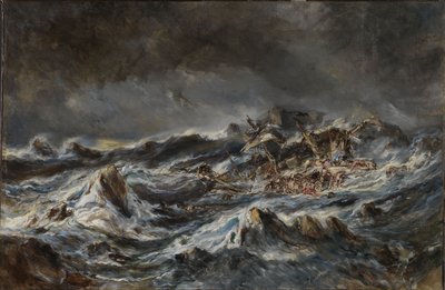 Shipwreck by Eugene Isabey