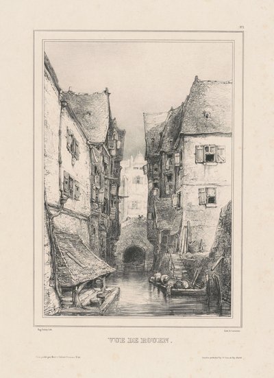 View of Rouen by Eugene Isabey