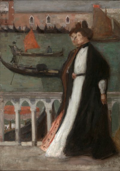 Along the Riva, late 19th-early 20th century by Eugene Laurent Vail