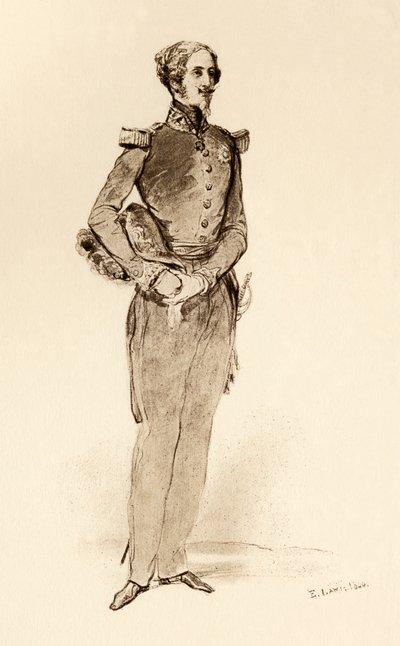 Prince Louis of Orleans, Duke of Nemours in 1840, from the book 
