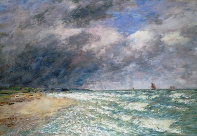 Boats on the Seine Estuary, 1880 by Eugene Louis Boudin