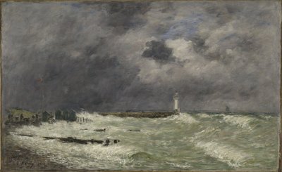 Gale of wind in front of Frascati, Le Havre by Eugene Louis Boudin