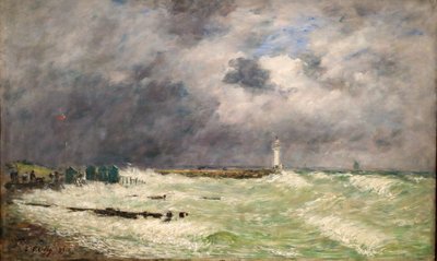 Gust of Wind in Frascati, Le Havre by Eugene Louis Boudin