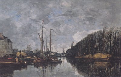 Canal at the Allée Verte in Brussels by Eugene Louis Boudin