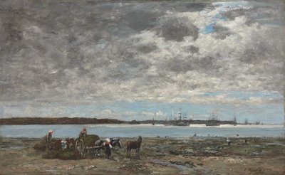 Kelp Harvest, Brest Harbour by Eugene Louis Boudin
