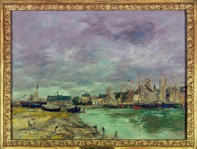 The Port of Trouville (Trouville-sur-Mer), Calvados by Eugene Louis Boudin