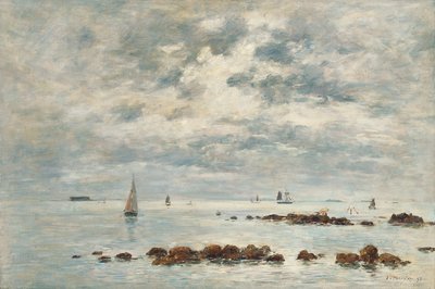 Low Tide, Saint Vaast la Hougue by Eugene Louis Boudin