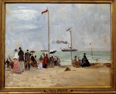 On Trouville beach by Eugene Louis Boudin