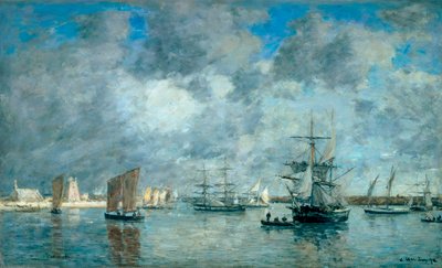 Port of Camaret-sur-Mer by Eugene Louis Boudin
