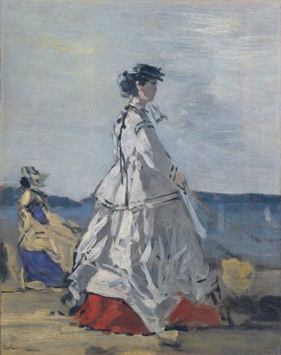 Princess Pauline Metternich on the Beach, ca. 1865-67 by Eugene Louis Boudin