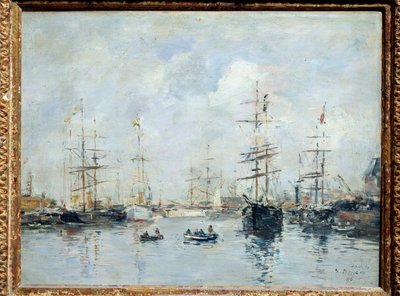 Sailboats at the Port, Deauville (1896) by Eugene Louis Boudin