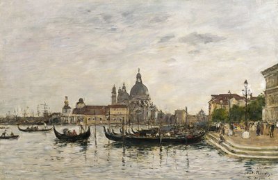 Santa Maria della Salute and the Dogana, Venice by Eugene Louis Boudin
