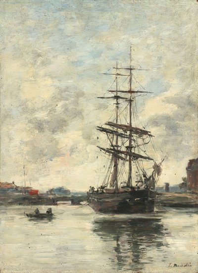 Ship on the Touques by Eugene Louis Boudin