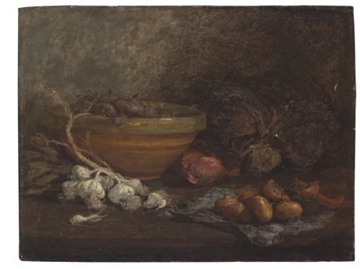 Still Life with Onions by Eugene Louis Boudin