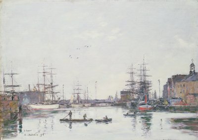 The Basin of the Barre, Le Havre by Eugene Louis Boudin