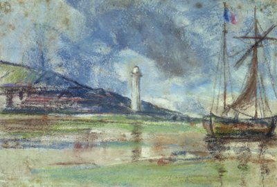 The Lighthouse at Honfleur by Eugene Louis Boudin