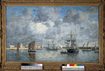 The Port of Carnaret by Eugene Louis Boudin (1824-1898). 1872. Paris, Musee d