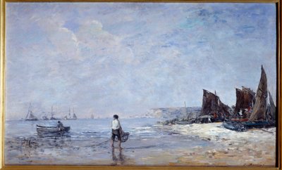 The fisherman. Painting by Eugene Louis Boudin (1824-1898) by Eugene Louis Boudin